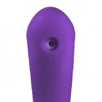 Clitoral & Couples Vibrator w/Sucking, 10 Function, Rechargeable, w/Remote Control PURPLE
